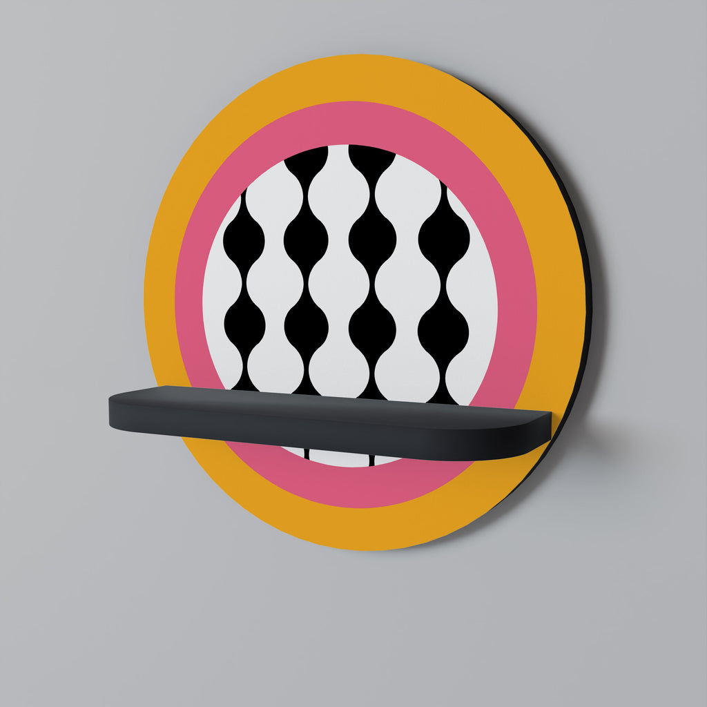 Étagère d'art ronde TEARS IN HEAVEN en finition noire