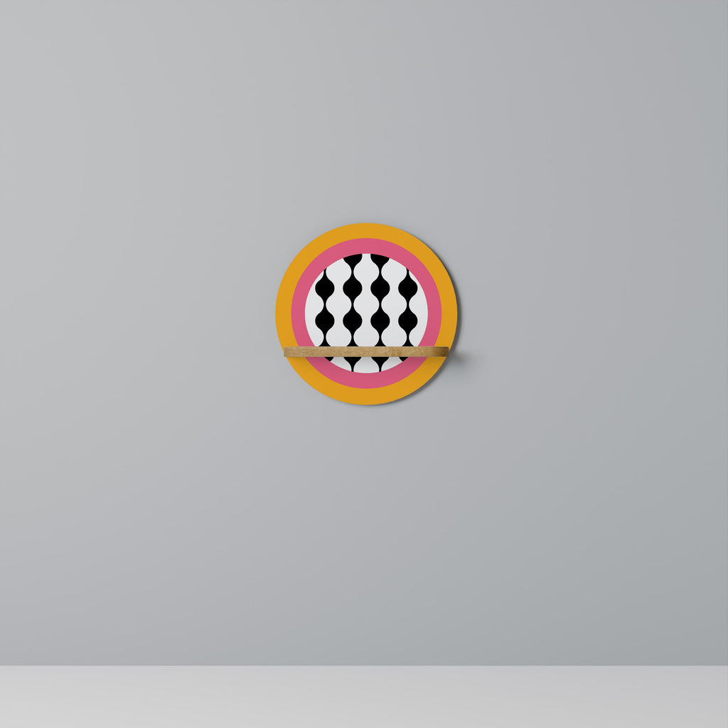 Étagère d'art ronde TEARS IN HEAVEN en effet chêne