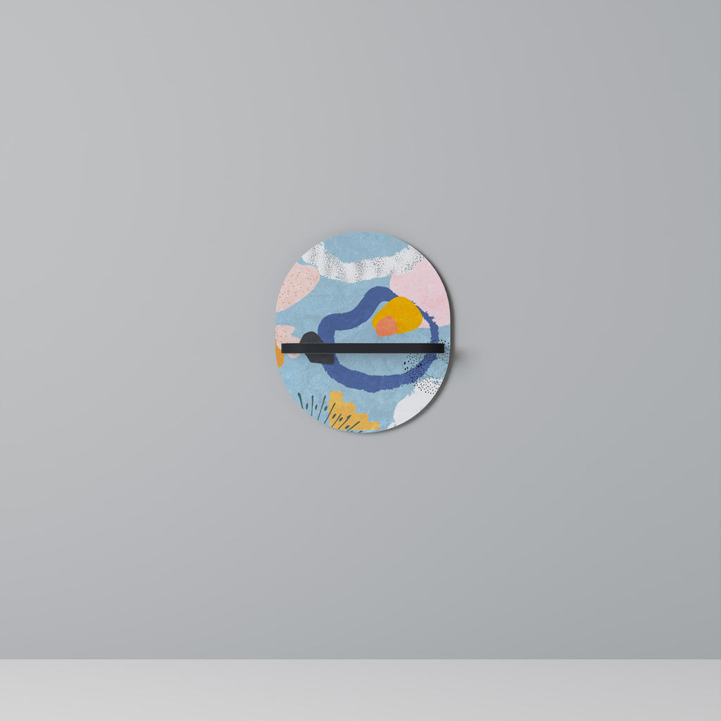 Étagère d'art ovale DREAMY SWIRLS en finition noire