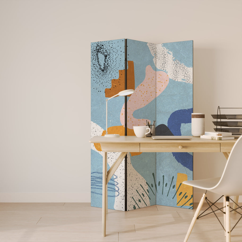 DREAMY SWIRLS Decorative 3-Panel Room Divider