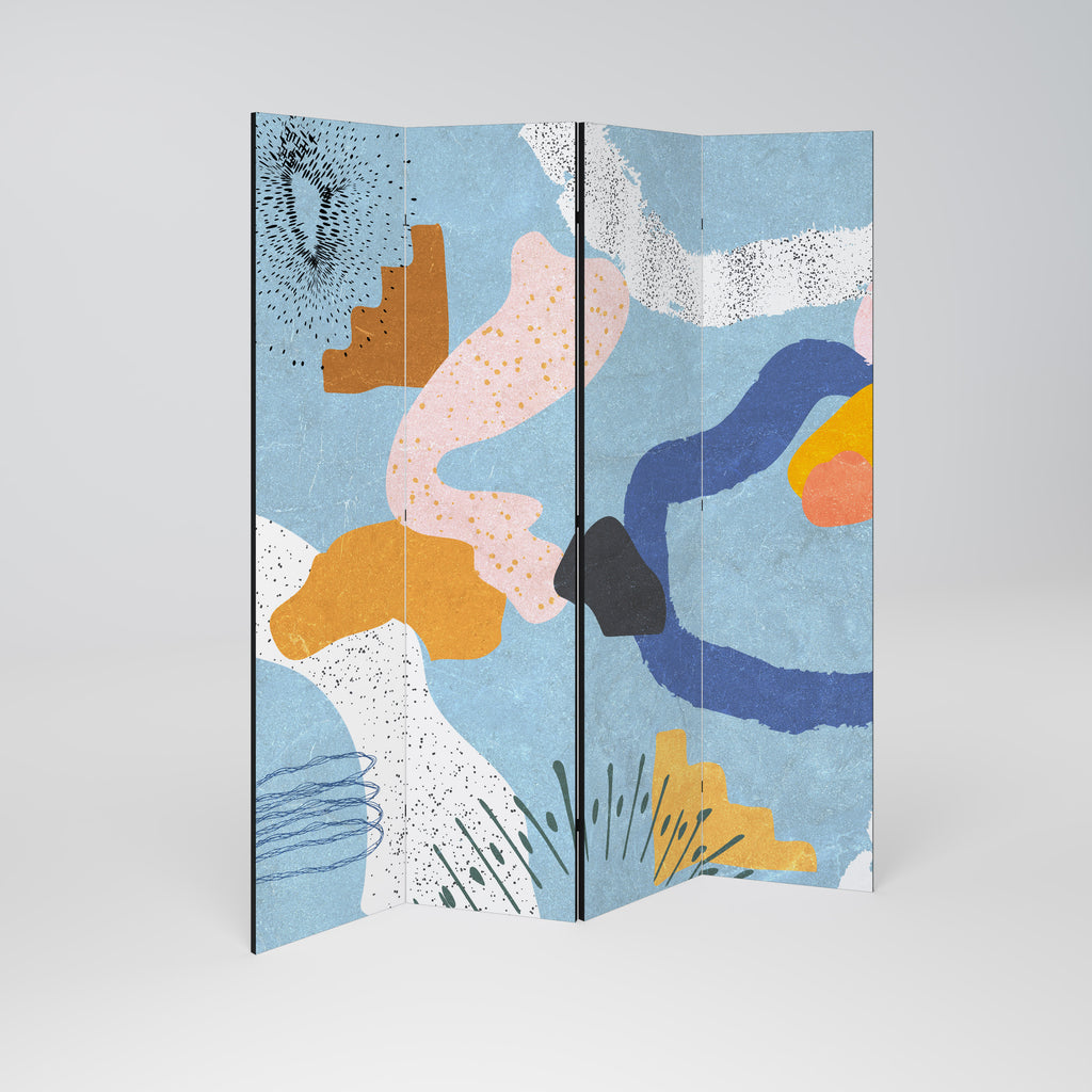 DREAMY SWIRLS 4-Panel Room Divider