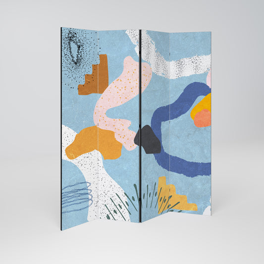 DREAMY SWIRLS 4-Panel Room Divider