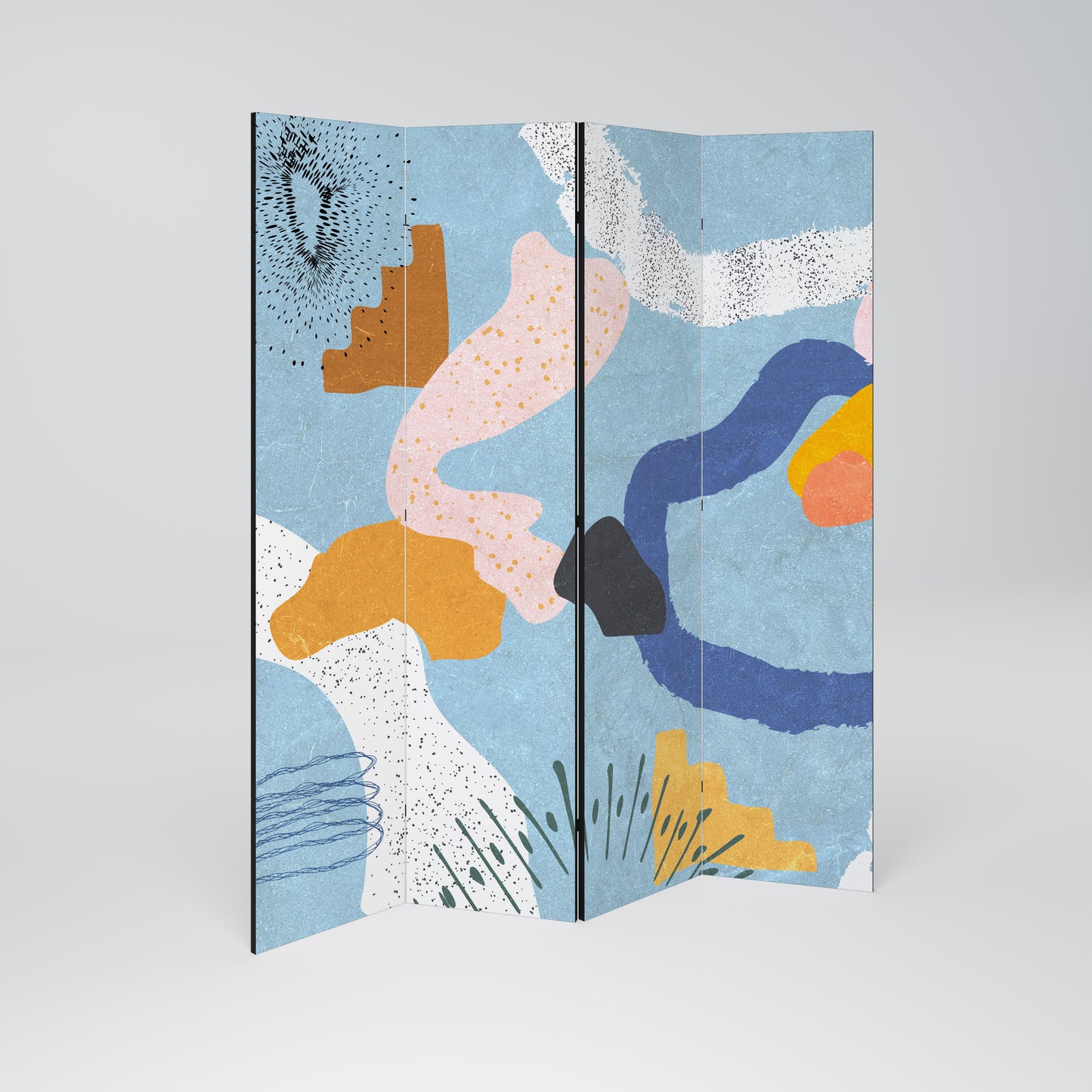 DREAMY SWIRLS 4-Panel Room Divider