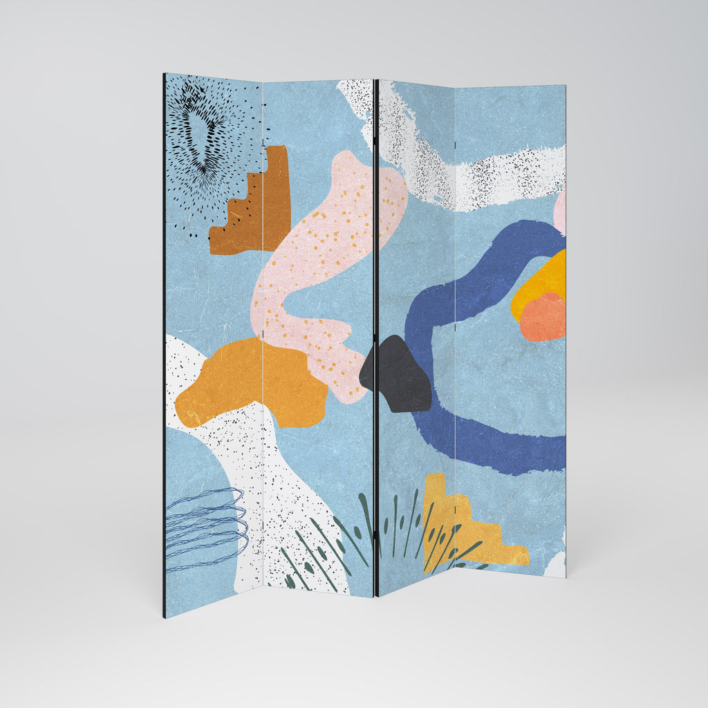 DREAMY SWIRLS Decorative 4-Panel Room Divider