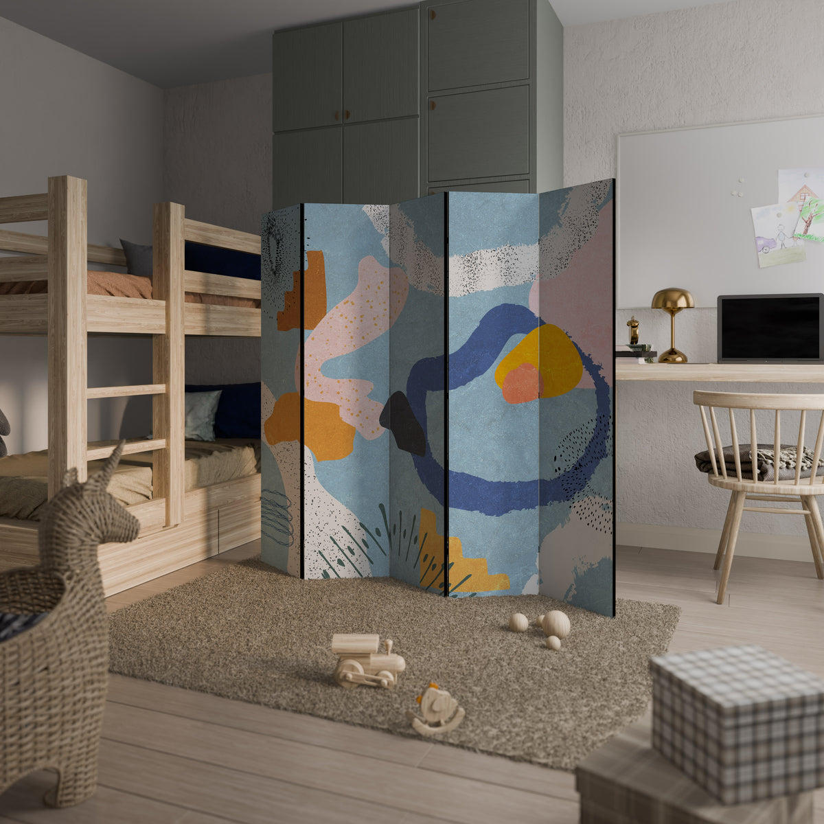 DREAMY SWIRLS 5-Panel Room Divider