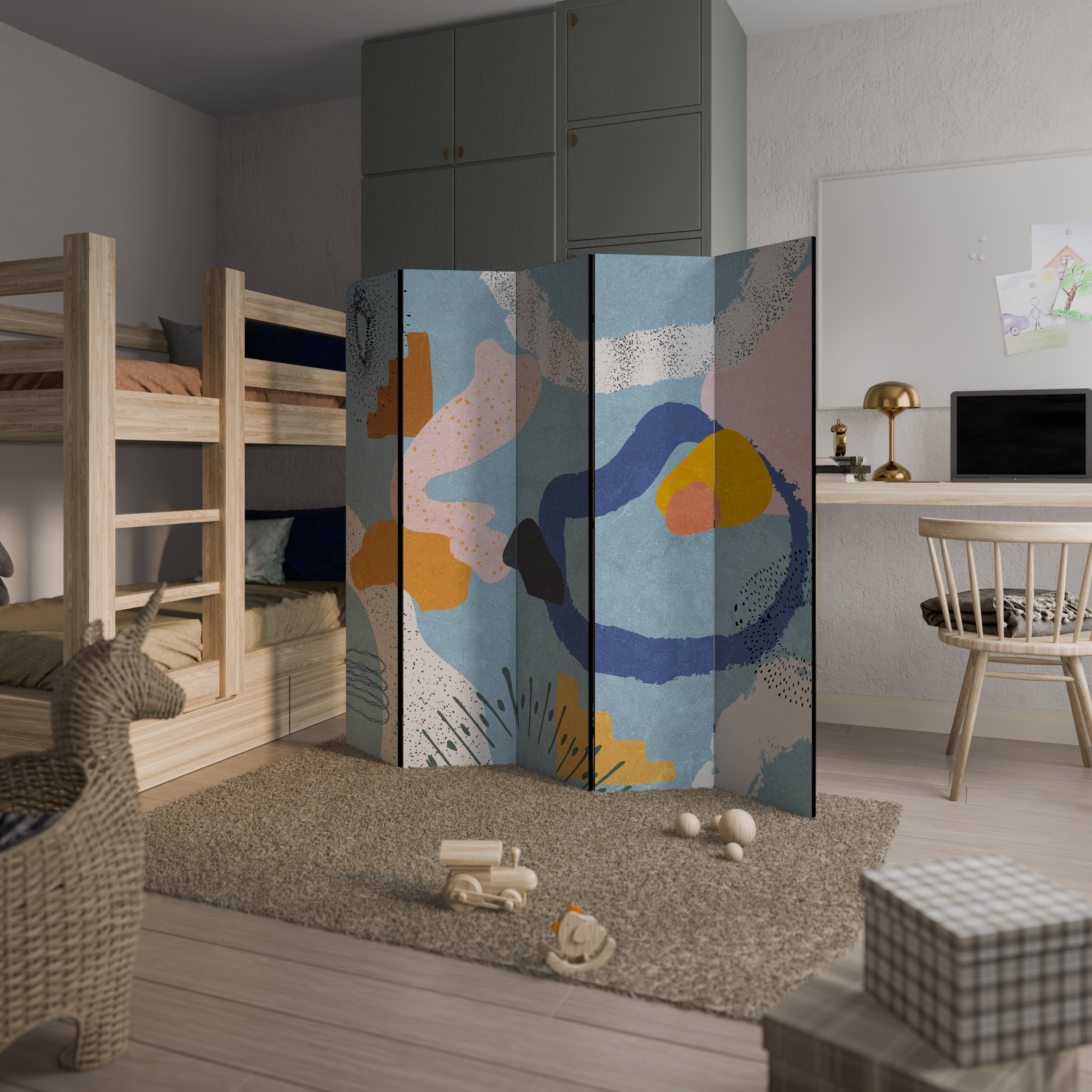 DREAMY SWIRLS 5-Panel Room Divider