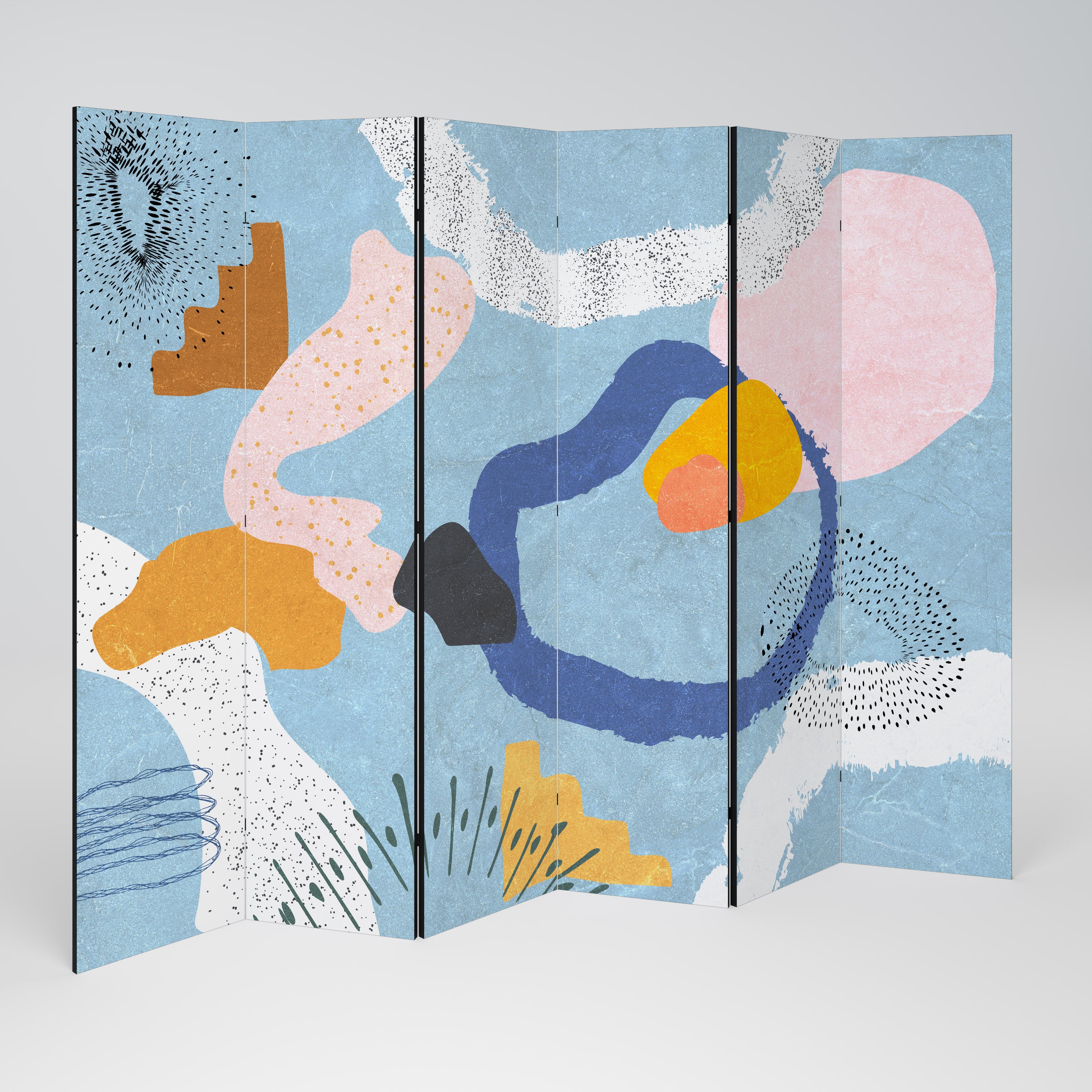 DREAMY SWIRLS 6-Panel Room Divider