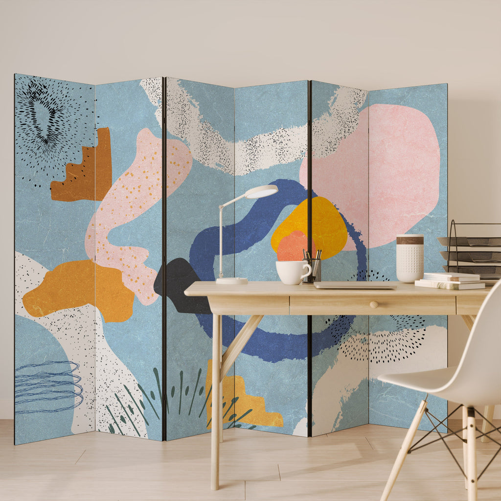 DREAMY SWIRLS Decorative 6-Panel Room Divider