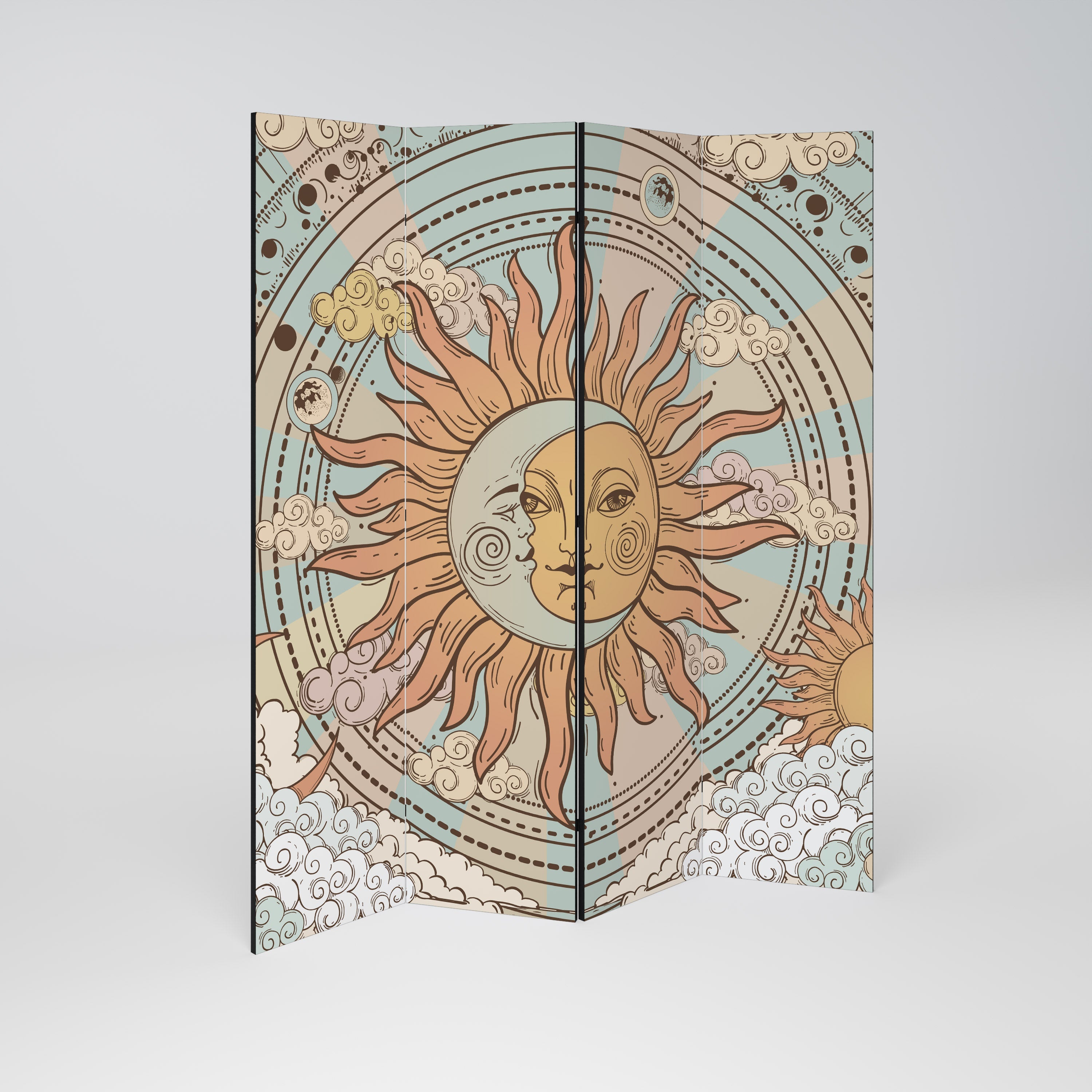 MYSTICAL STRUCTURE Decorative 4-Panel Room Divider