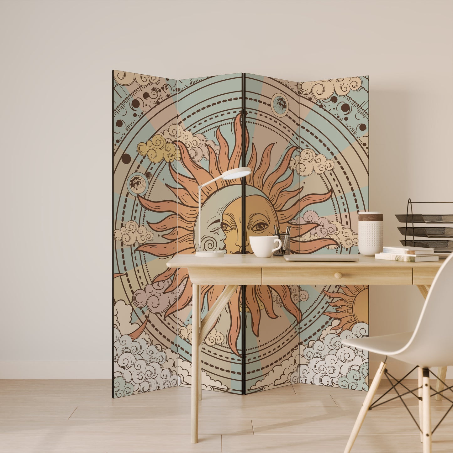 MYSTICAL STRUCTURE 4-Panel Room Divider