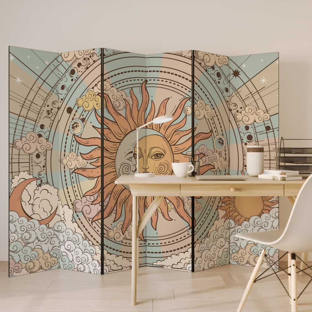 MYSTICAL STRUCTURE Decorative 6-Panel Room Divider