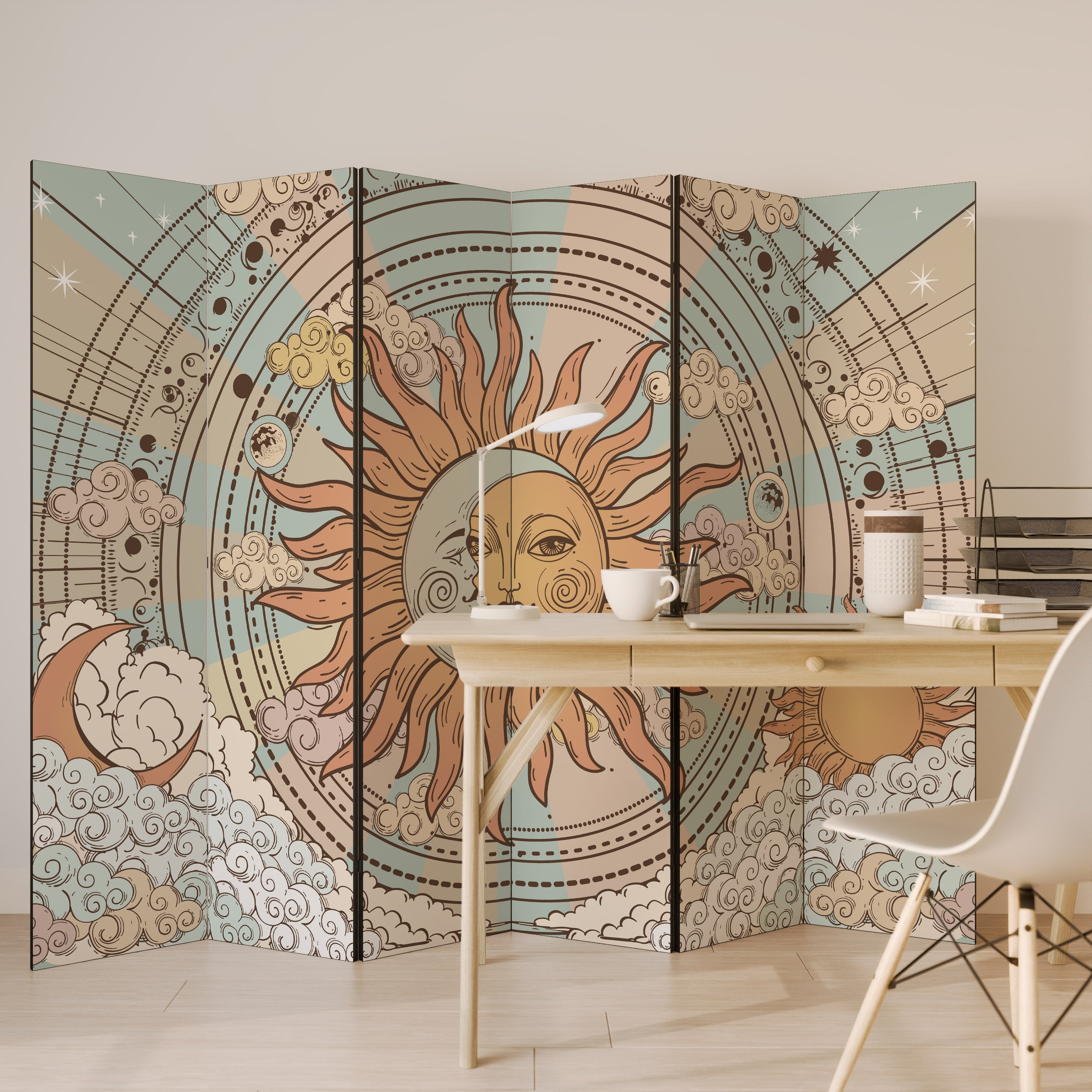 MYSTICAL STRUCTURE Decorative 6-Panel Room Divider