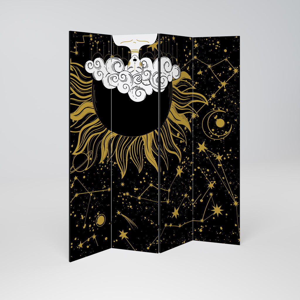 STELLAR CONSTELLATIONS Decorative 4-Panel Room Divider
