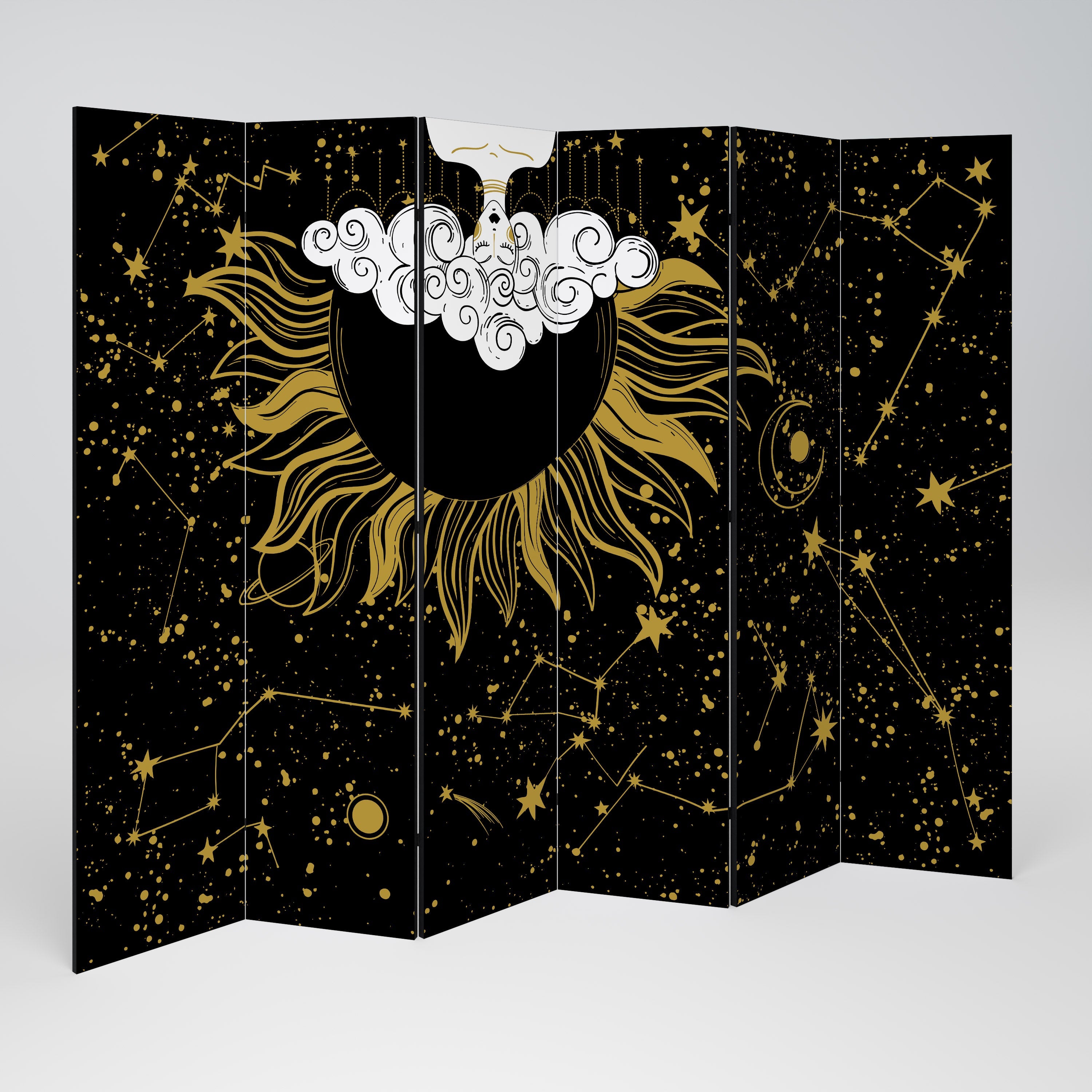 STELLAR CONSTELLATIONS Decorative 6-Panel Room Divider