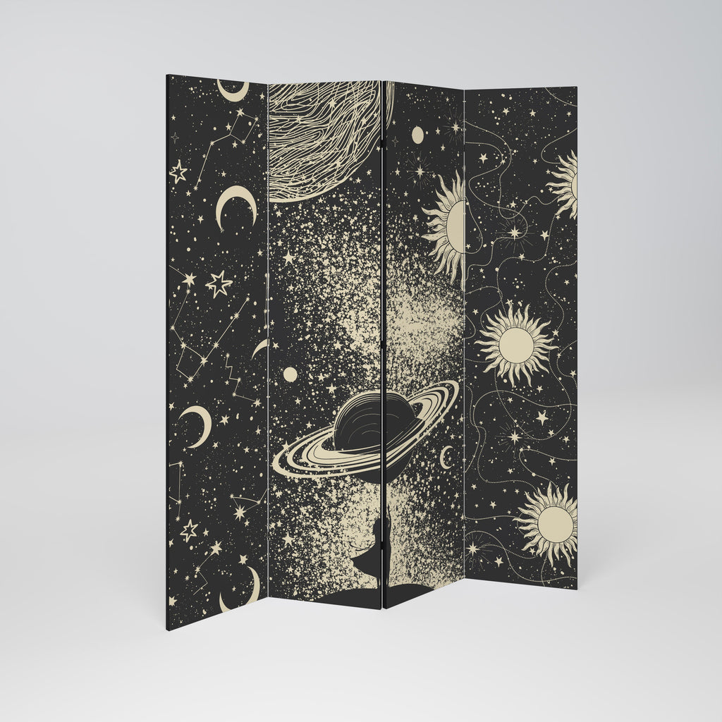 BRILLIANT UNIVERSE Decorative 4-Panel Room Divider
