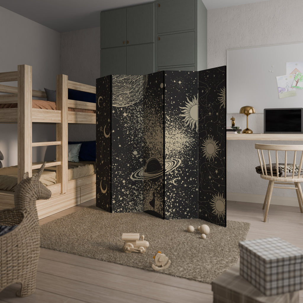 BRILLIANT UNIVERSE Decorative 5-Panel Room Divider