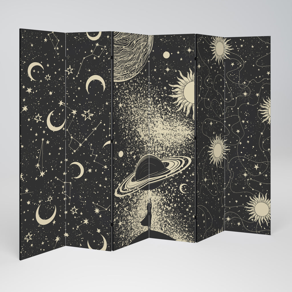 BRILLIANT UNIVERSE Decorative 6-Panel Room Divider