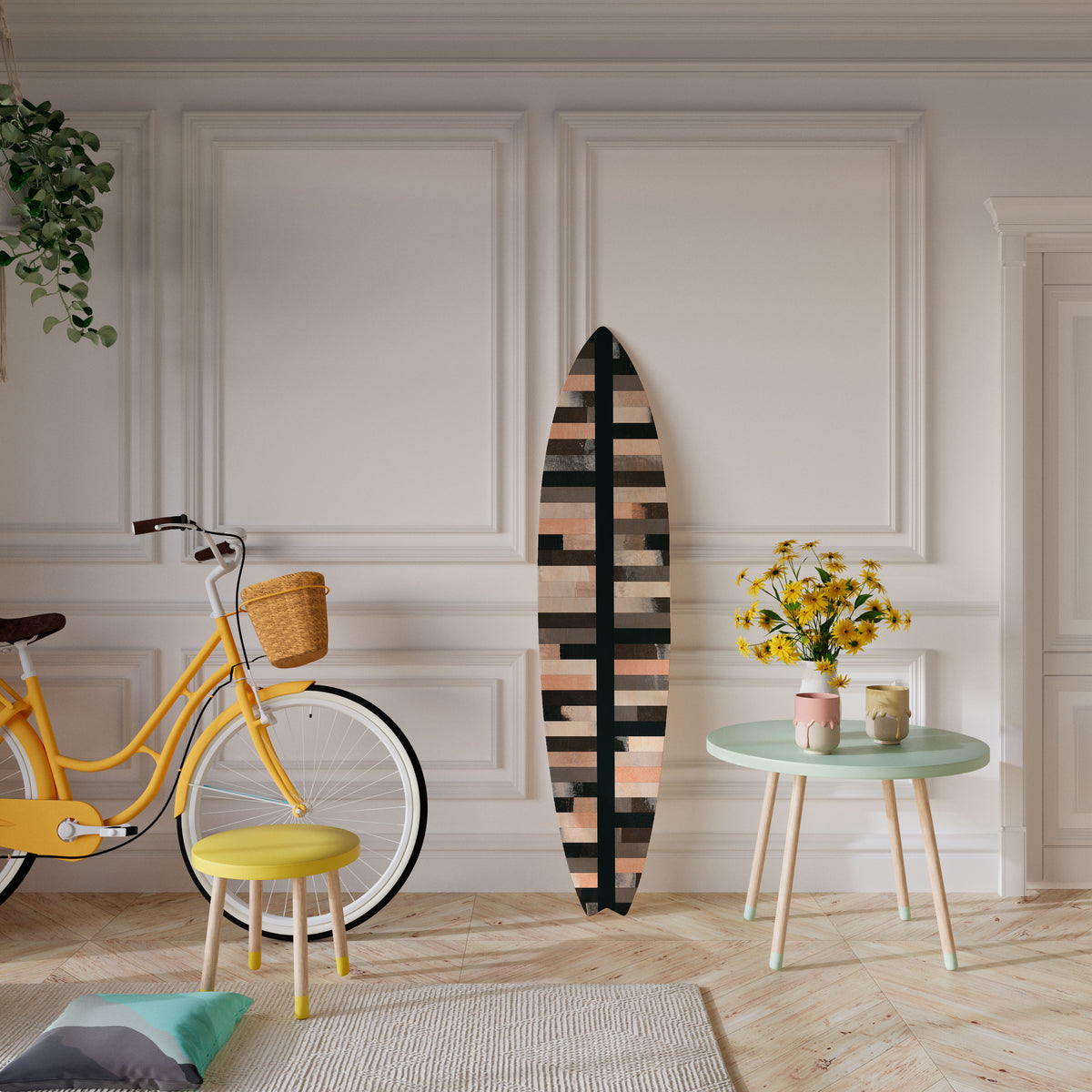 COLLAGE OF RECTANGLES Surfboard Decorative Panel