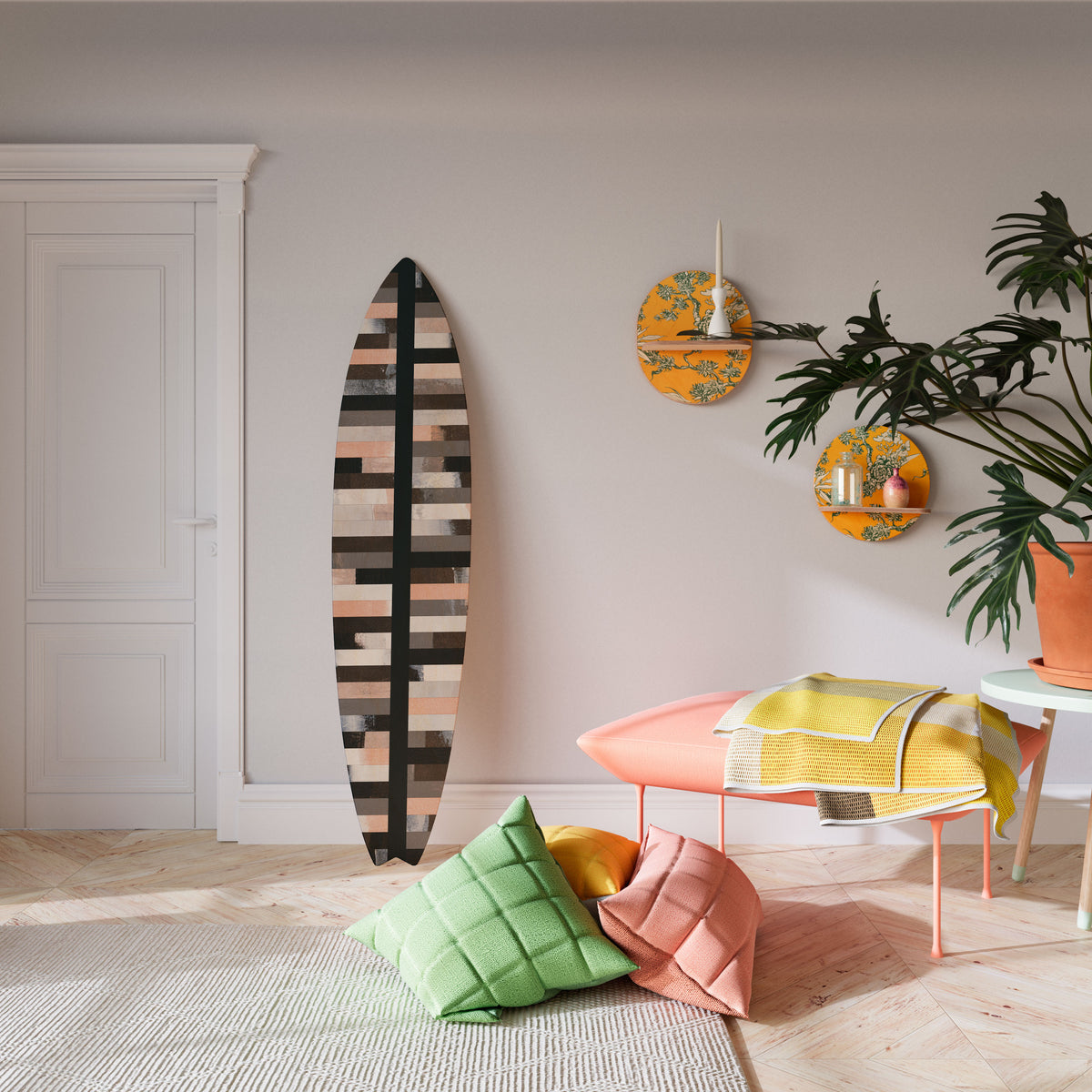 COLLAGE OF RECTANGLES Surfboard Decorative Panel