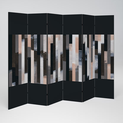 COLLAGE OF RECTANGLES 6-Panel Room Divider
