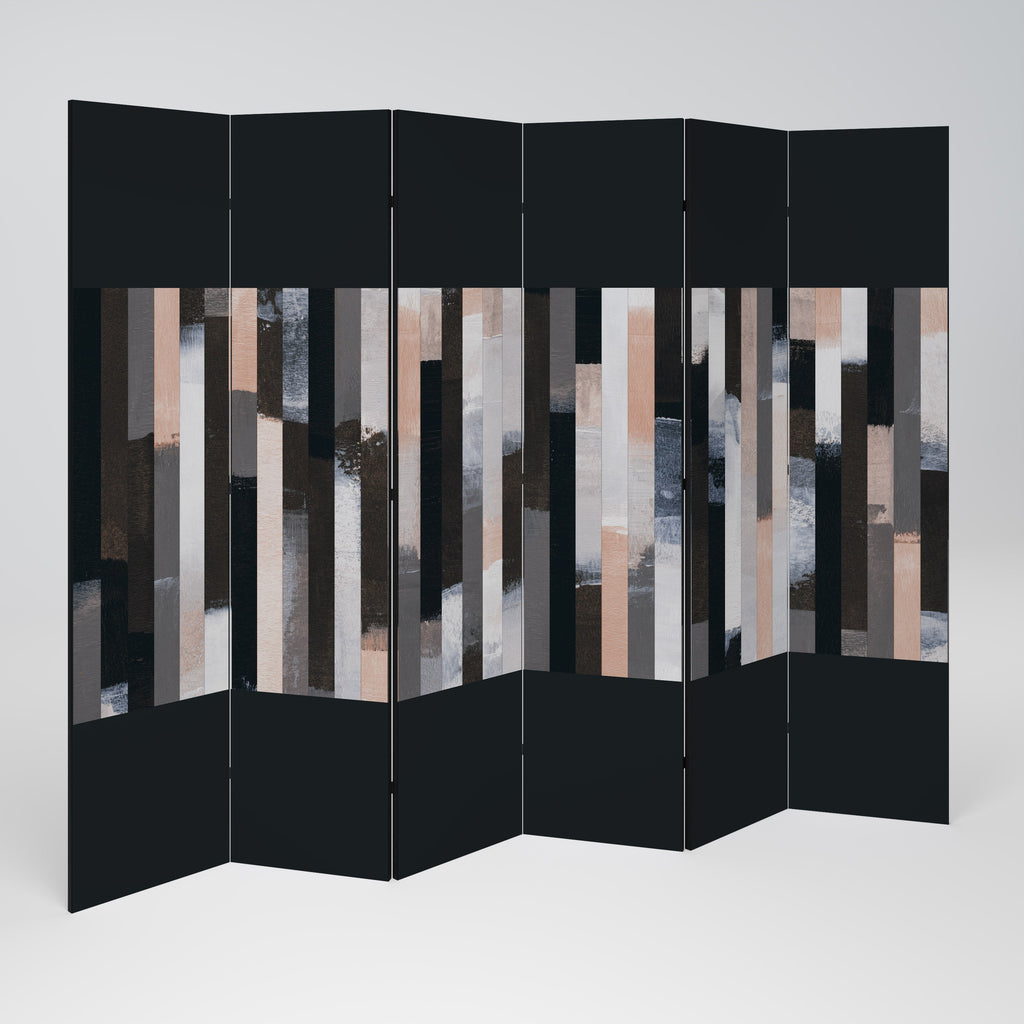 COLLAGE OF RECTANGLES Decorative 6-Panel Room Divider