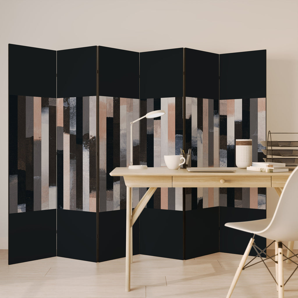 COLLAGE OF RECTANGLES Decorative 6-Panel Room Divider
