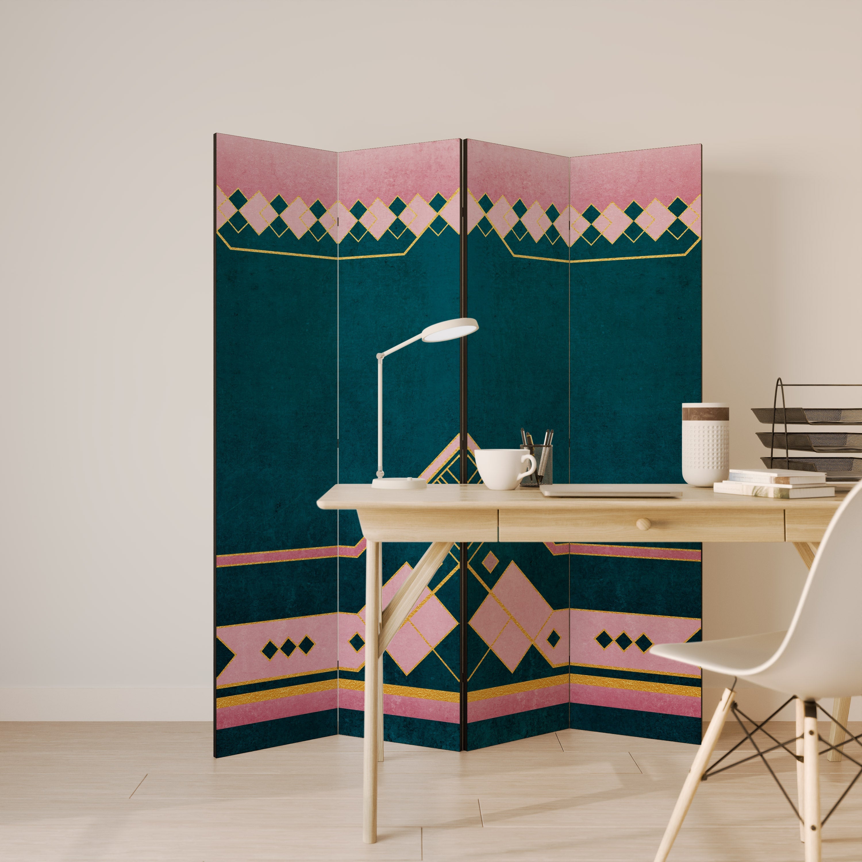 ROYAL COMPOSITION Decorative 4-Panel Room Divider