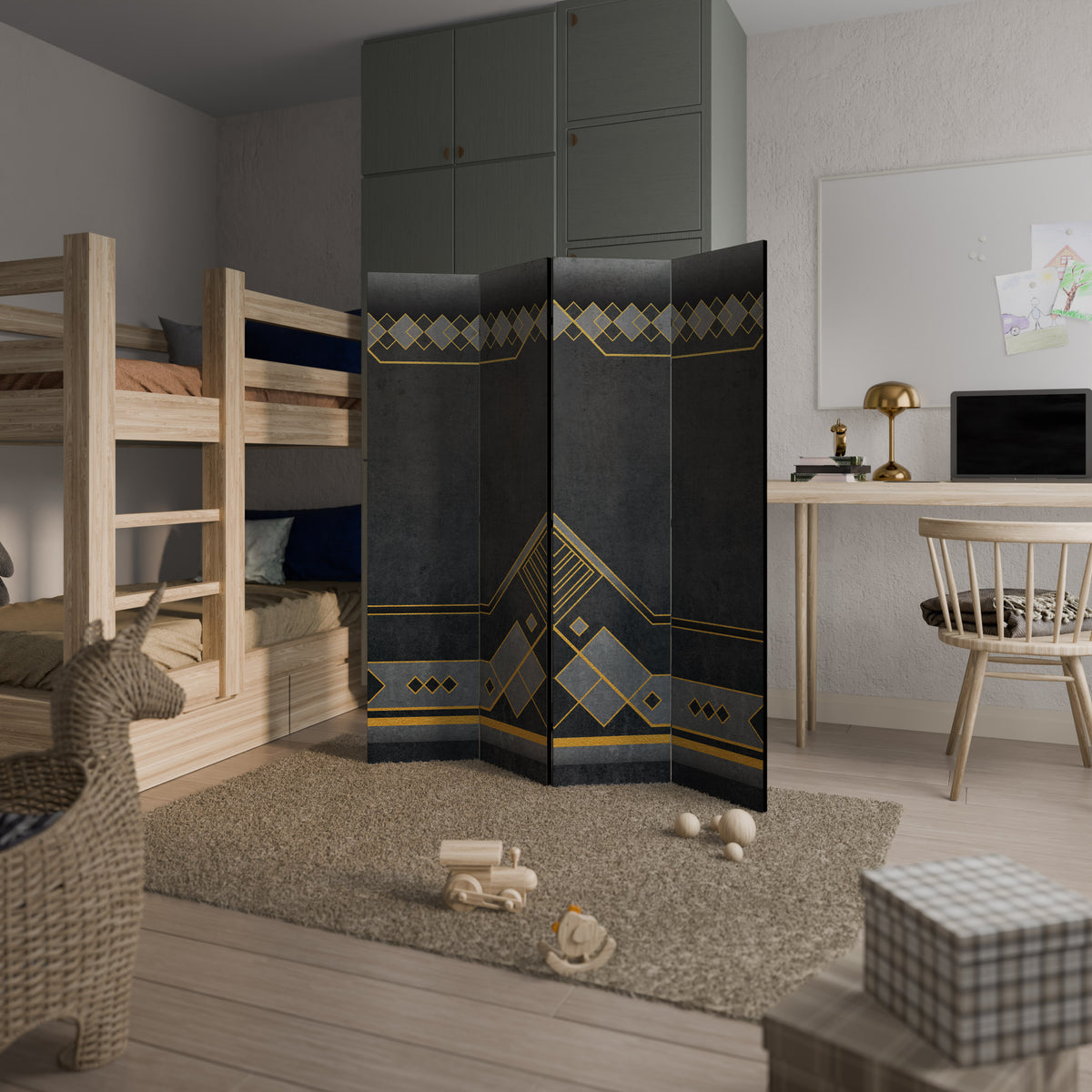 ROYAL ORDINARINESS 4-Panel Room Divider