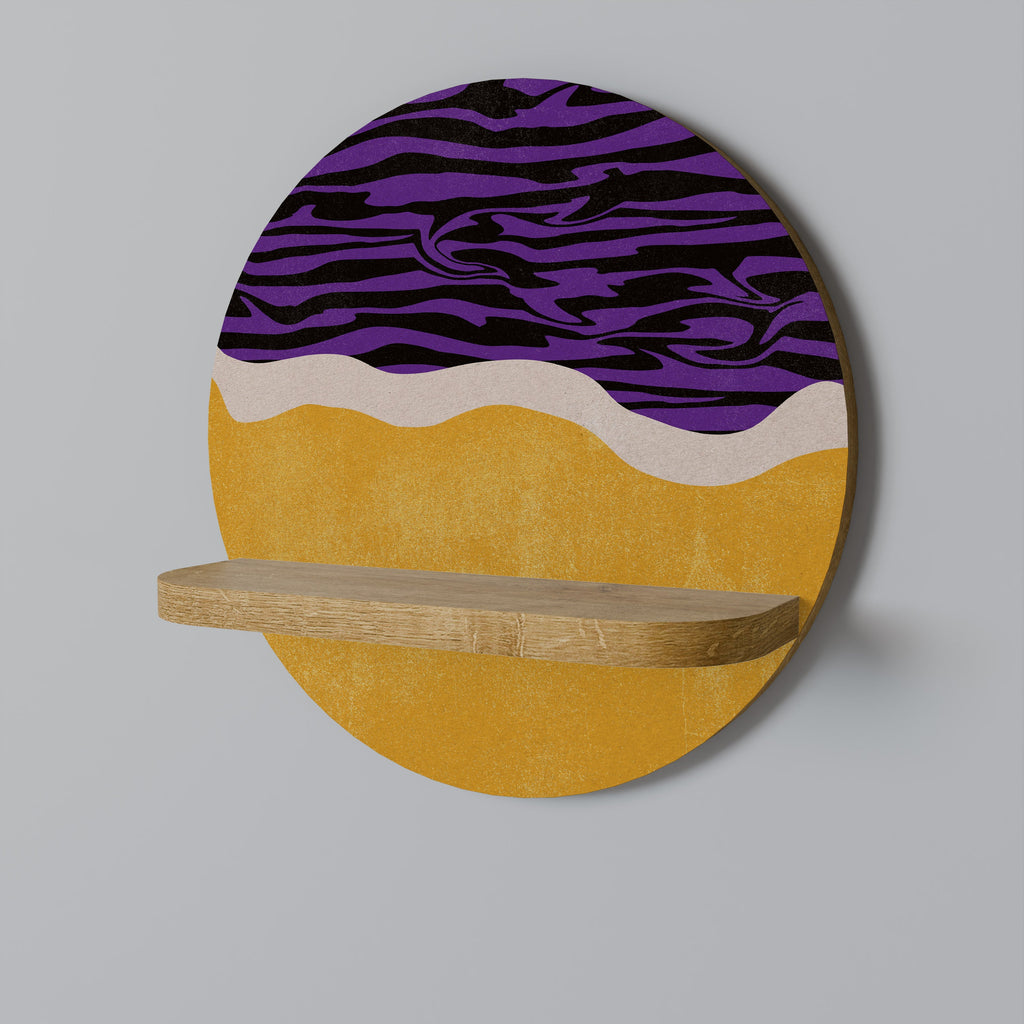 Étagère ronde INDEPENDENT ORDER effet chêne