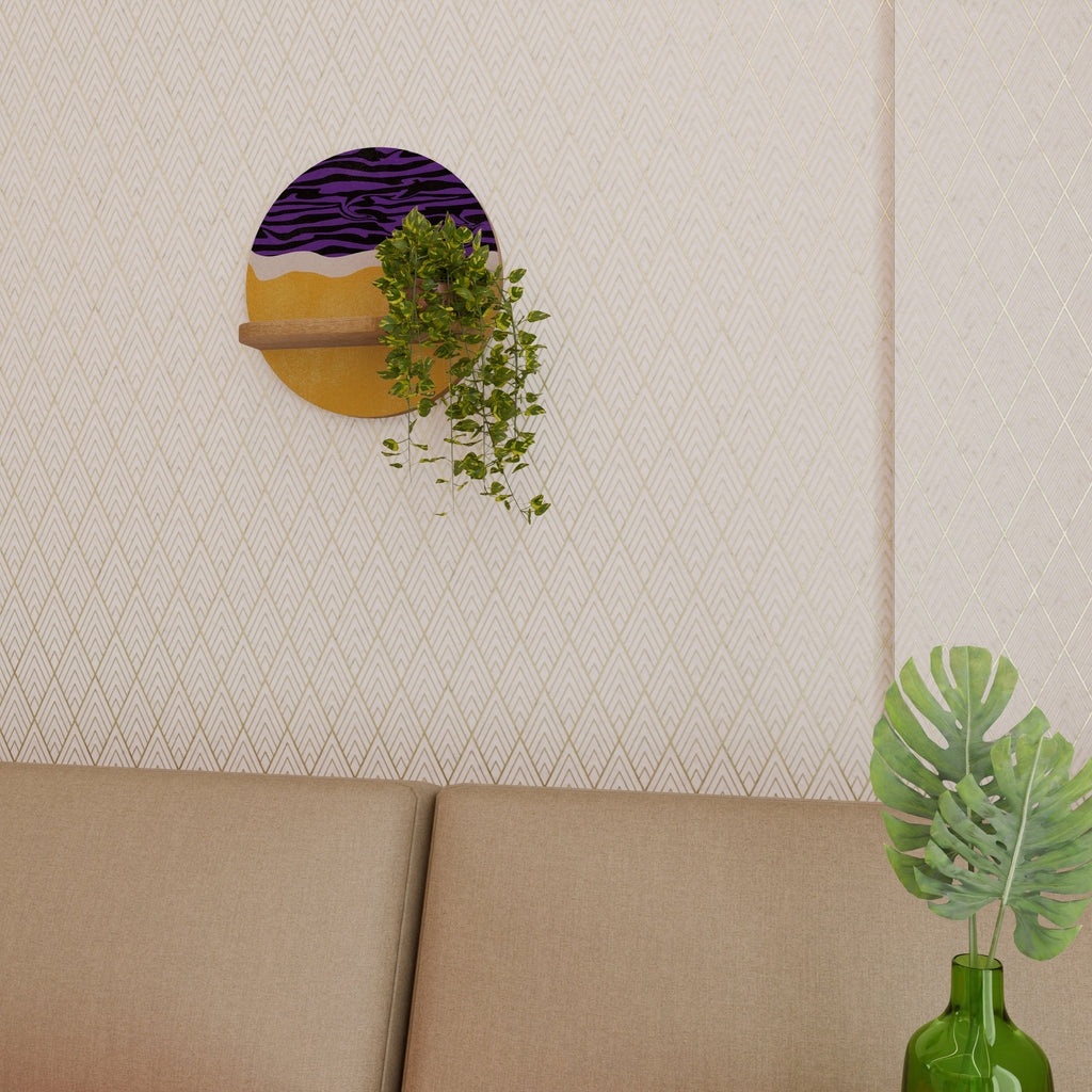 Étagère ronde INDEPENDENT ORDER effet chêne