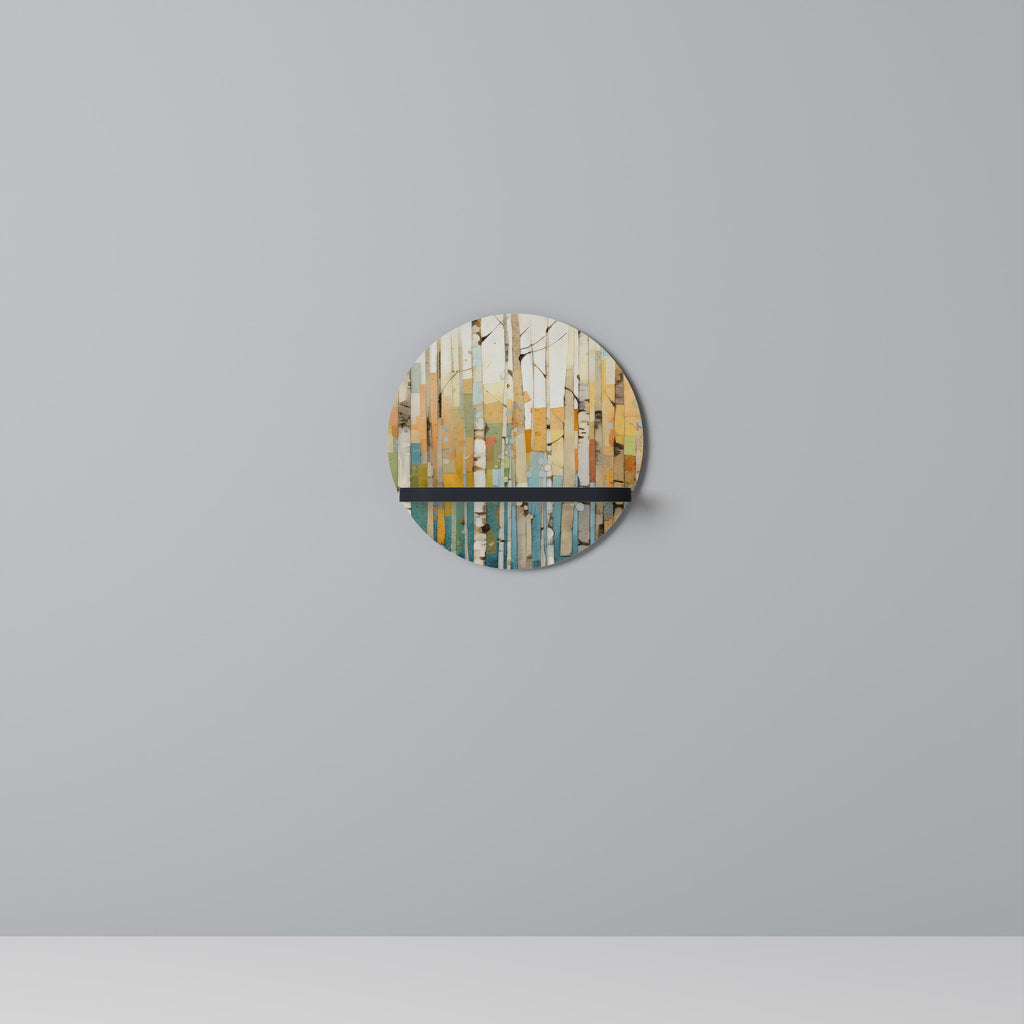 Étagère d'art ronde BIRCH KALEIDOSCOPE en finition noire