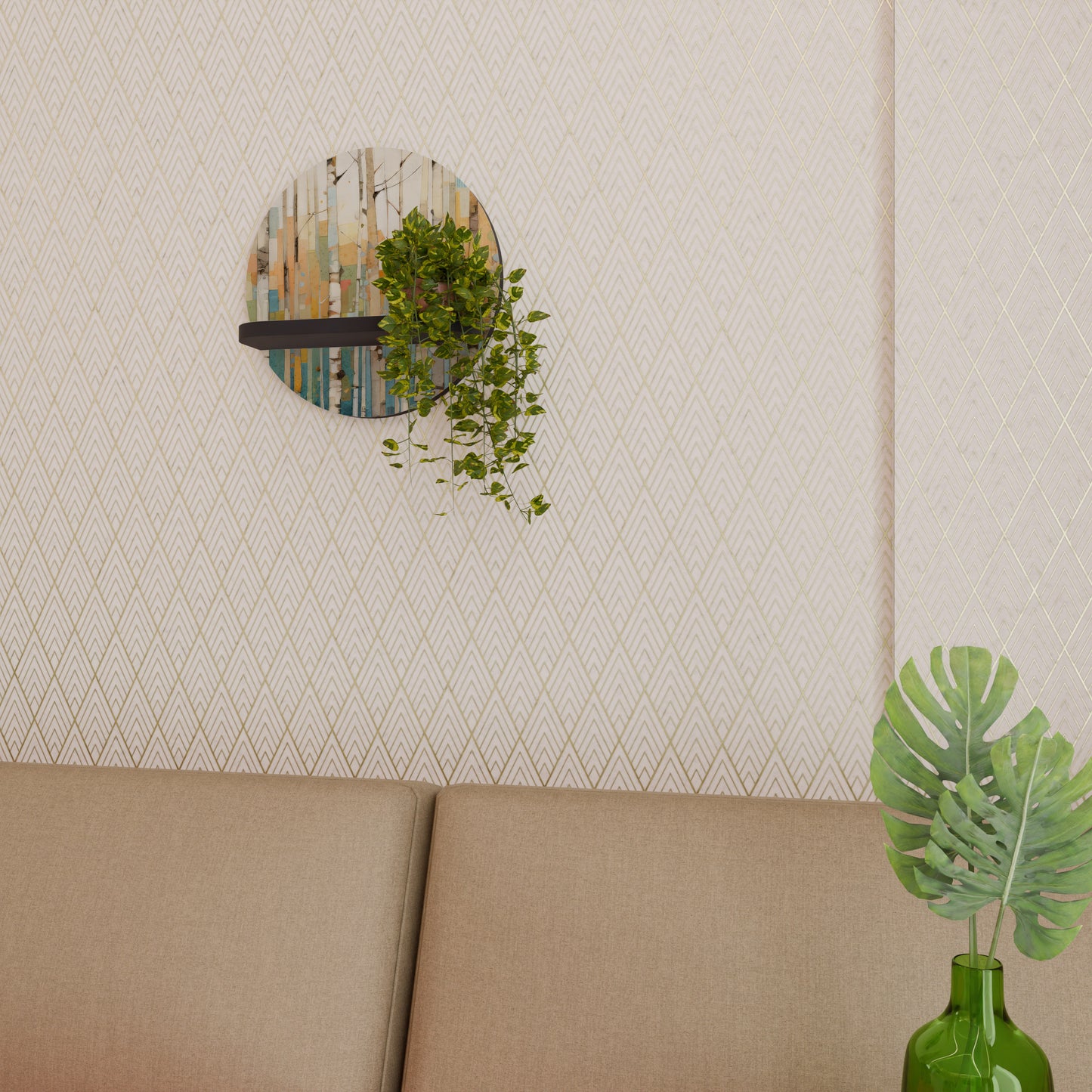 BIRCH KALEIDOSCOPE Art Shelf