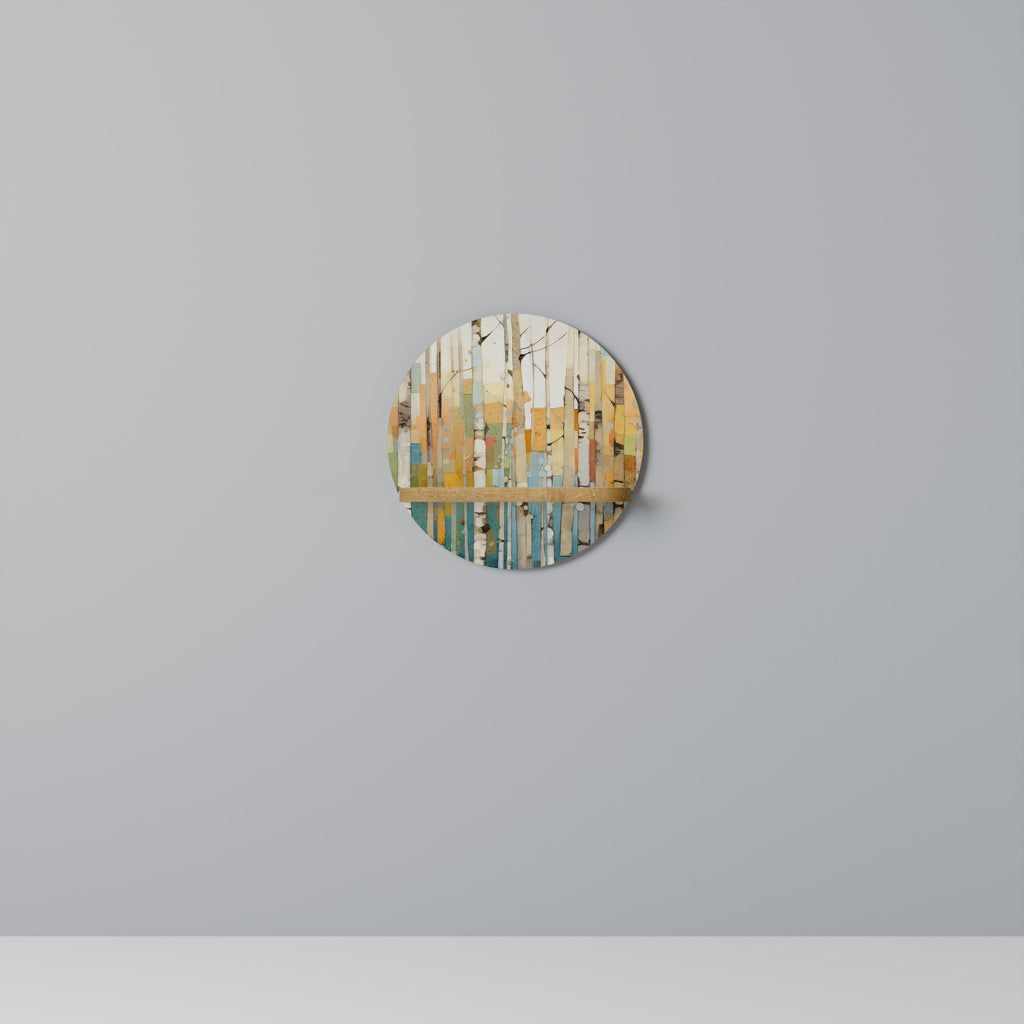 Étagère d'art ronde effet chêne BIRCH KALEIDOSCOPE