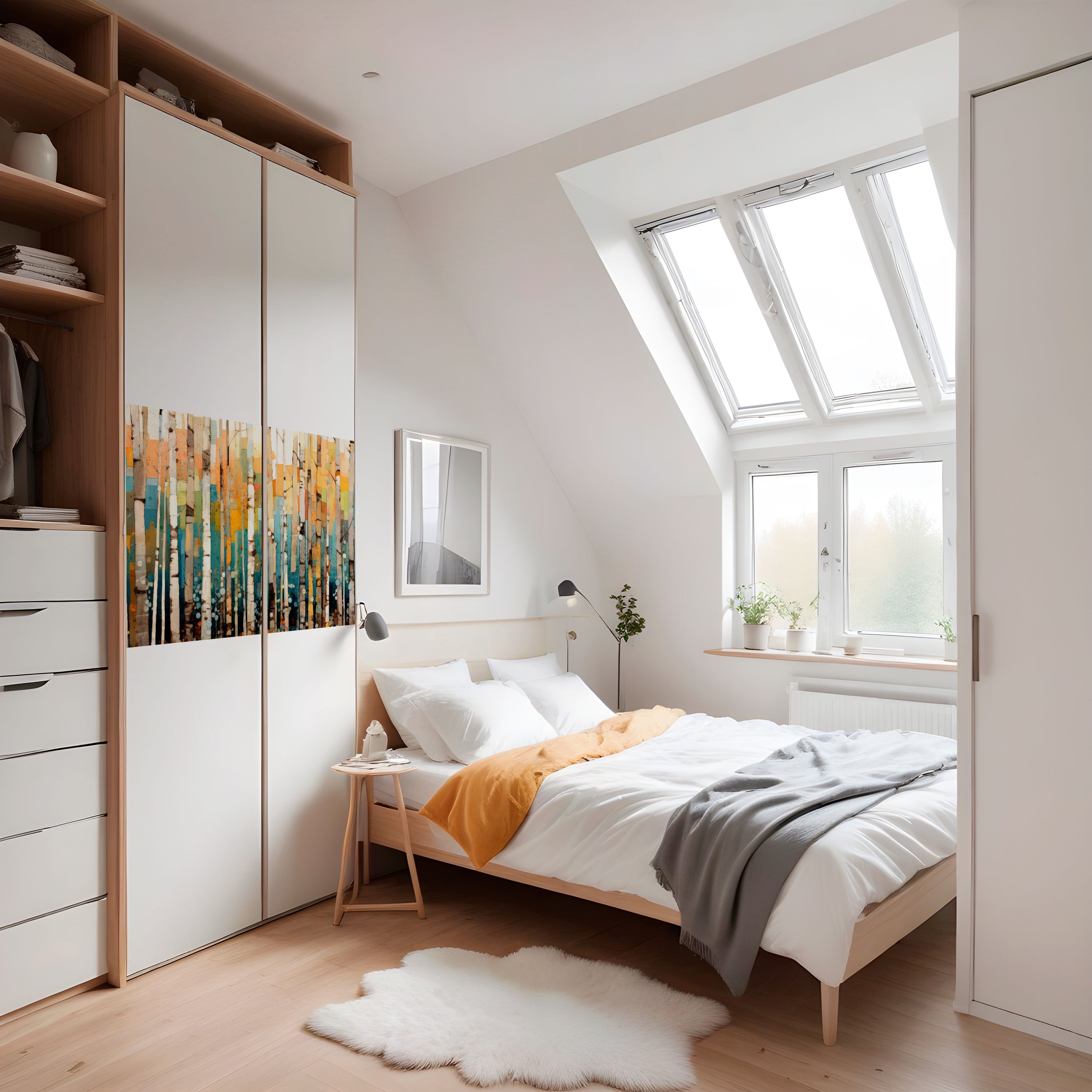 Affiche horizontale autocollante « BIRCH KALEIDOSCOPE »