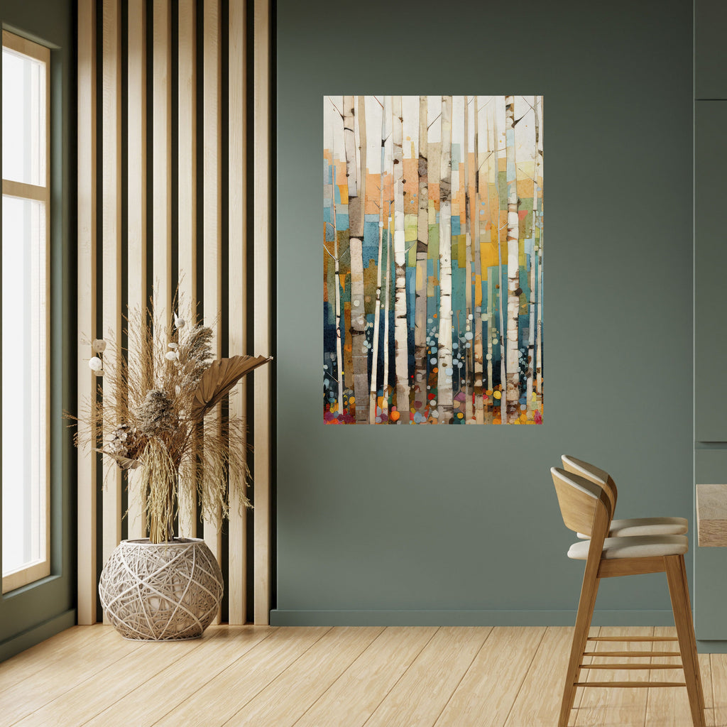 Affiche verticale autocollante « BIRCH KALEIDOSCOPE »