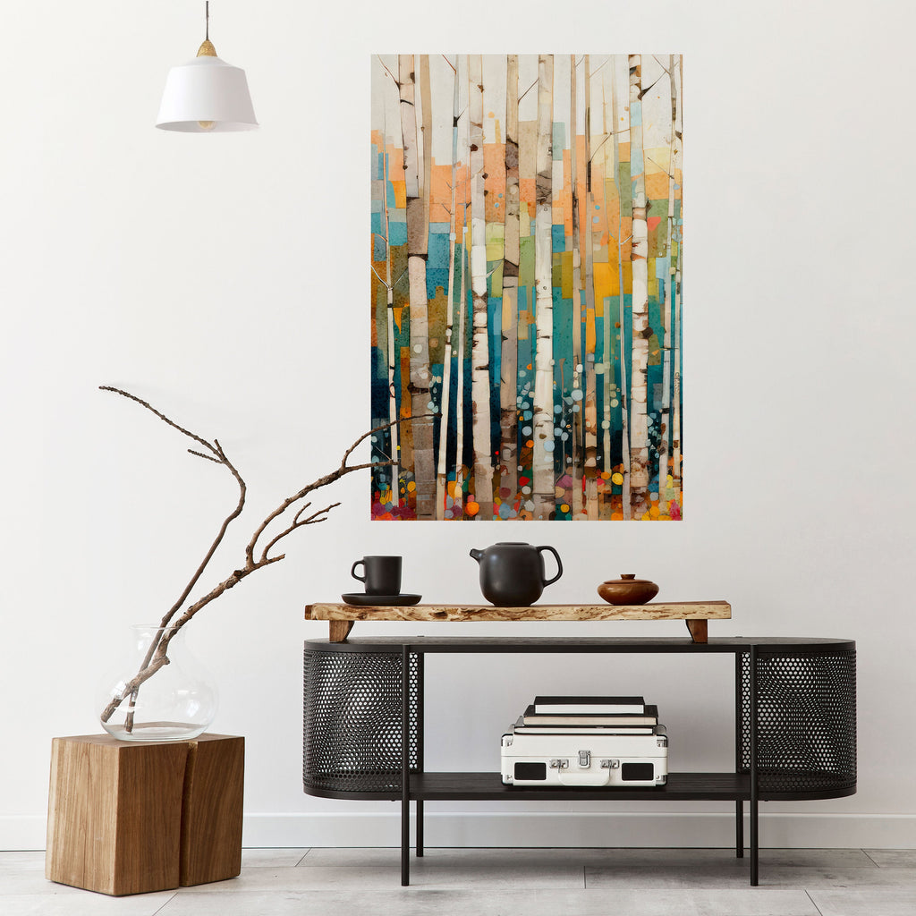 Affiche verticale autocollante « BIRCH KALEIDOSCOPE »