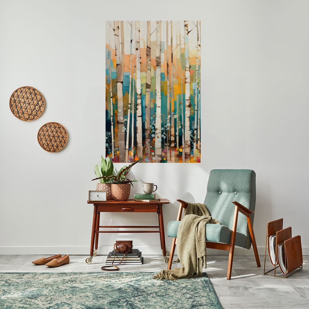 Affiche verticale autocollante « BIRCH KALEIDOSCOPE »