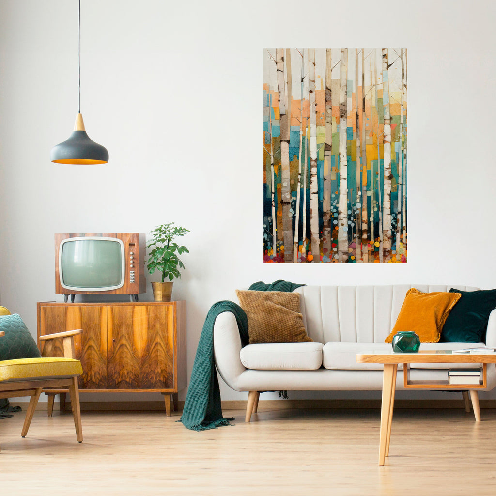 Affiche verticale autocollante « BIRCH KALEIDOSCOPE »