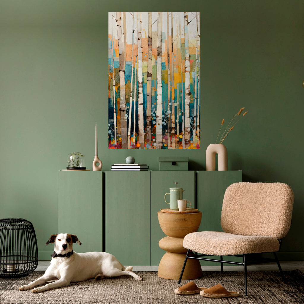 Affiche verticale autocollante « BIRCH KALEIDOSCOPE »