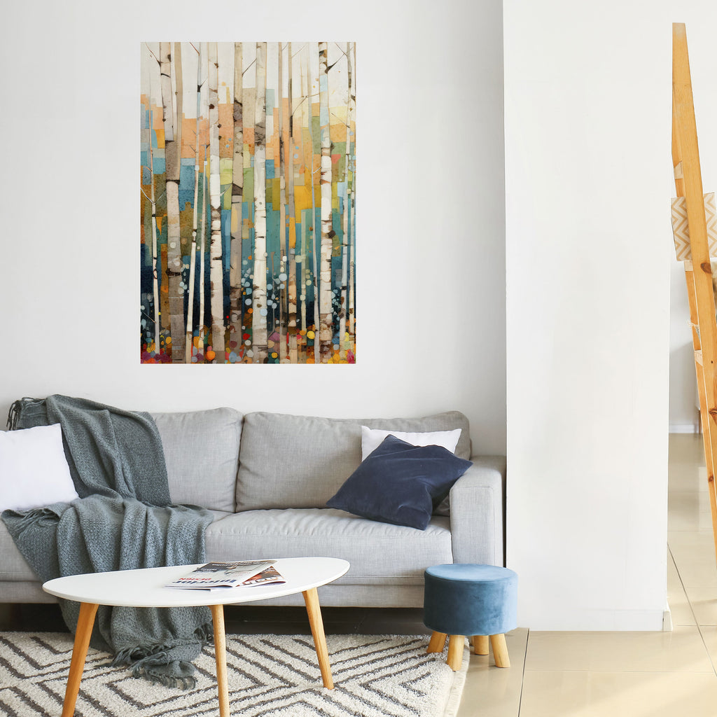 Affiche verticale autocollante « BIRCH KALEIDOSCOPE »
