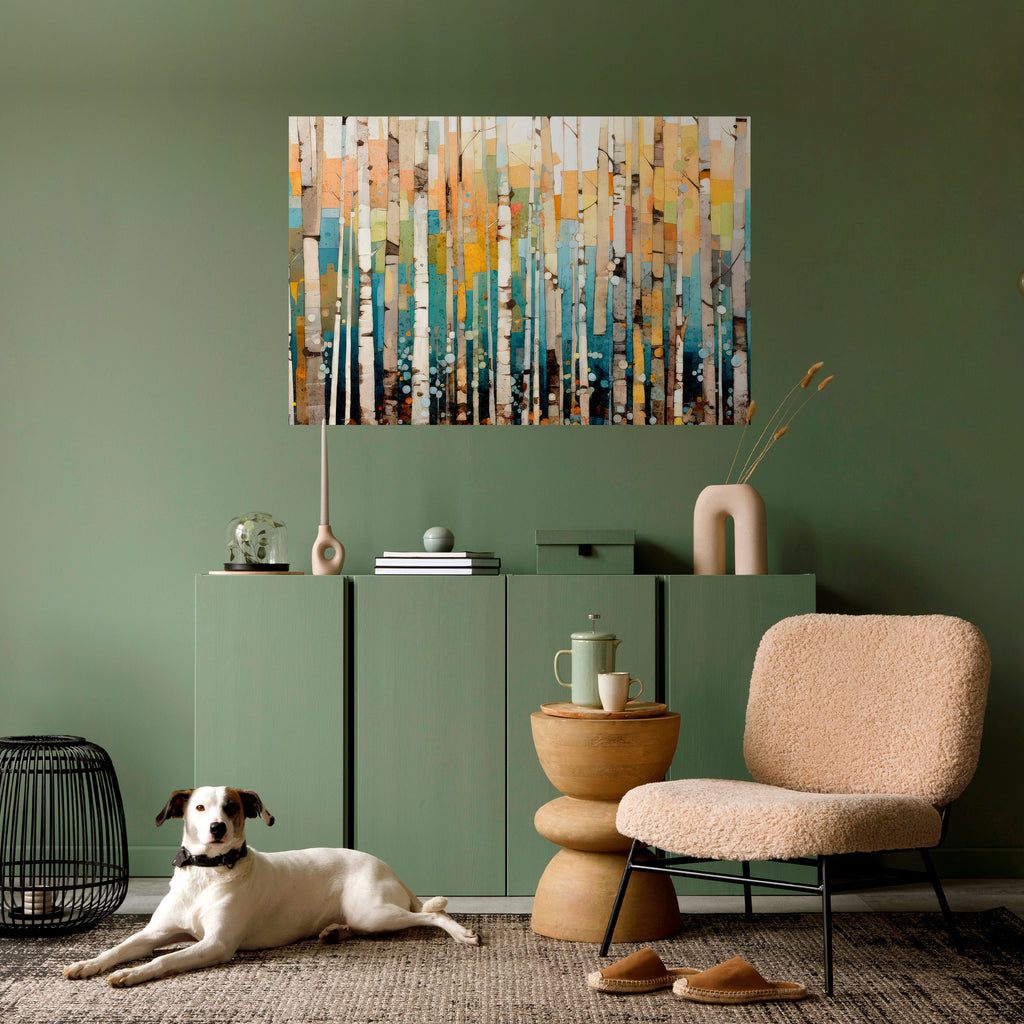 Affiche horizontale autocollante « BIRCH KALEIDOSCOPE »