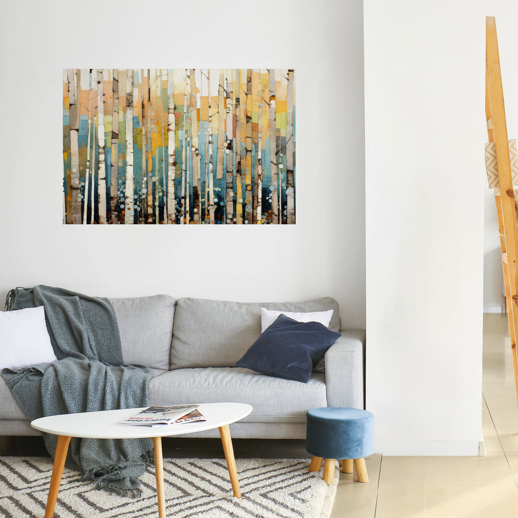 Affiche horizontale autocollante « BIRCH KALEIDOSCOPE »