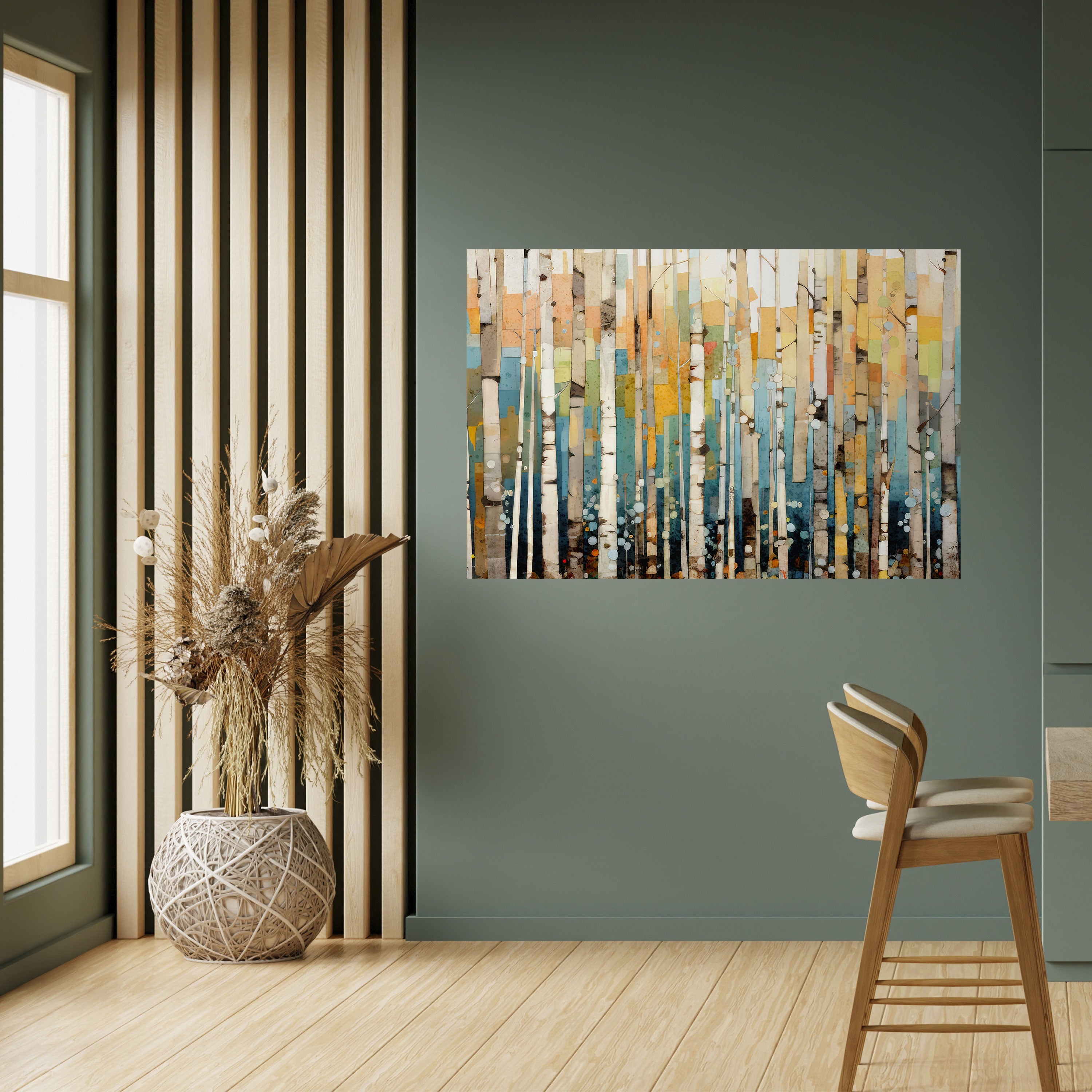 Affiche horizontale autocollante « BIRCH KALEIDOSCOPE »