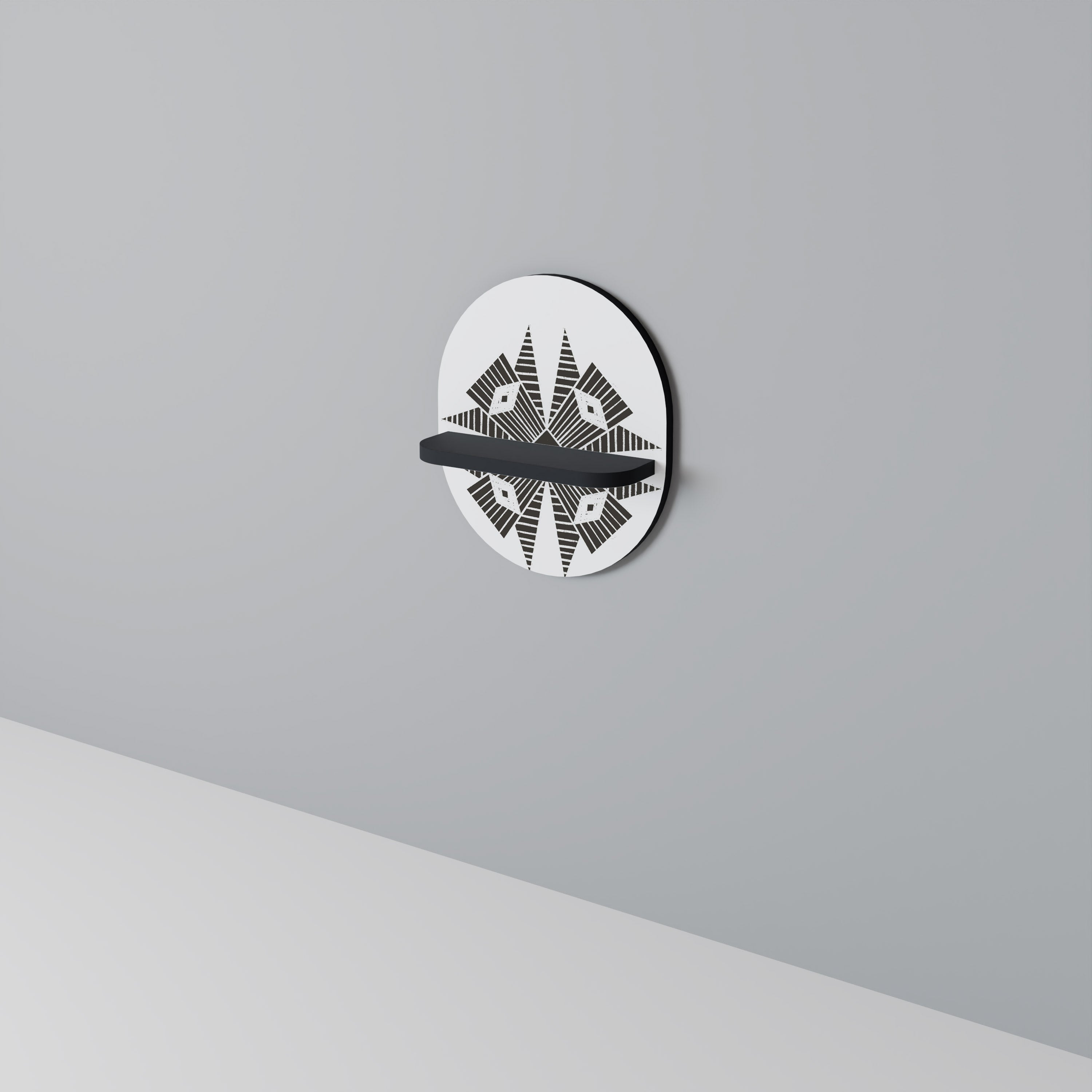 Étagère ovale MONOCHROME NEXUS en finition noire