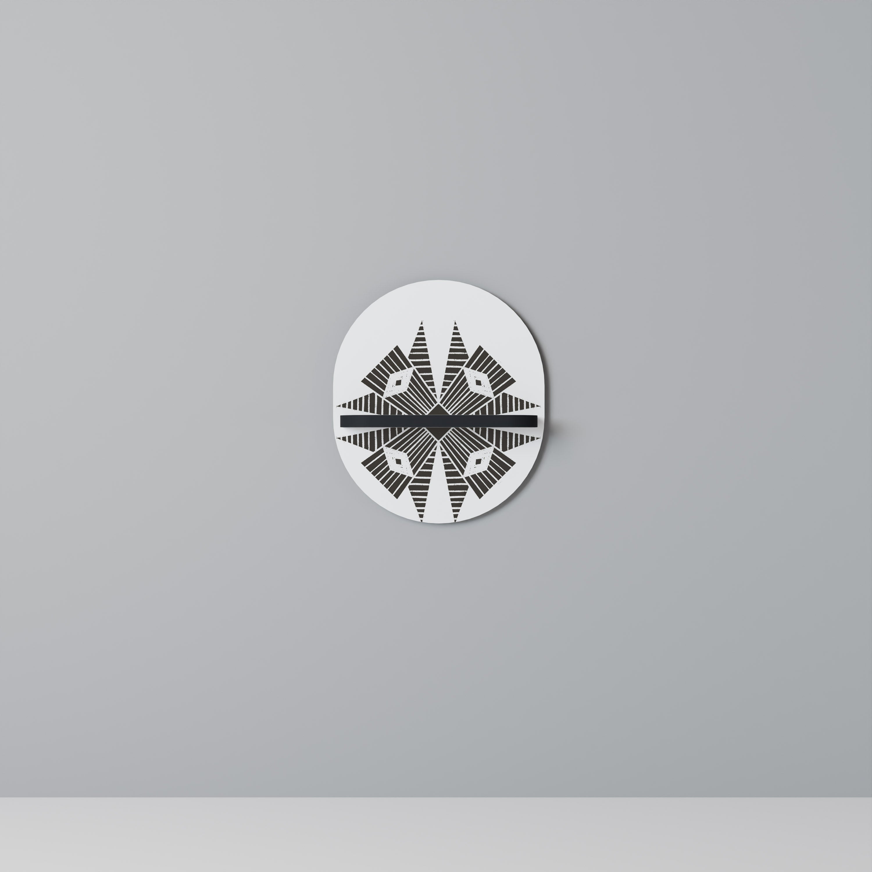 Étagère ovale MONOCHROME NEXUS en finition noire