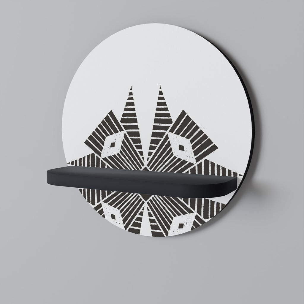 Étagère ronde MONOCHROME NEXUS en finition noire