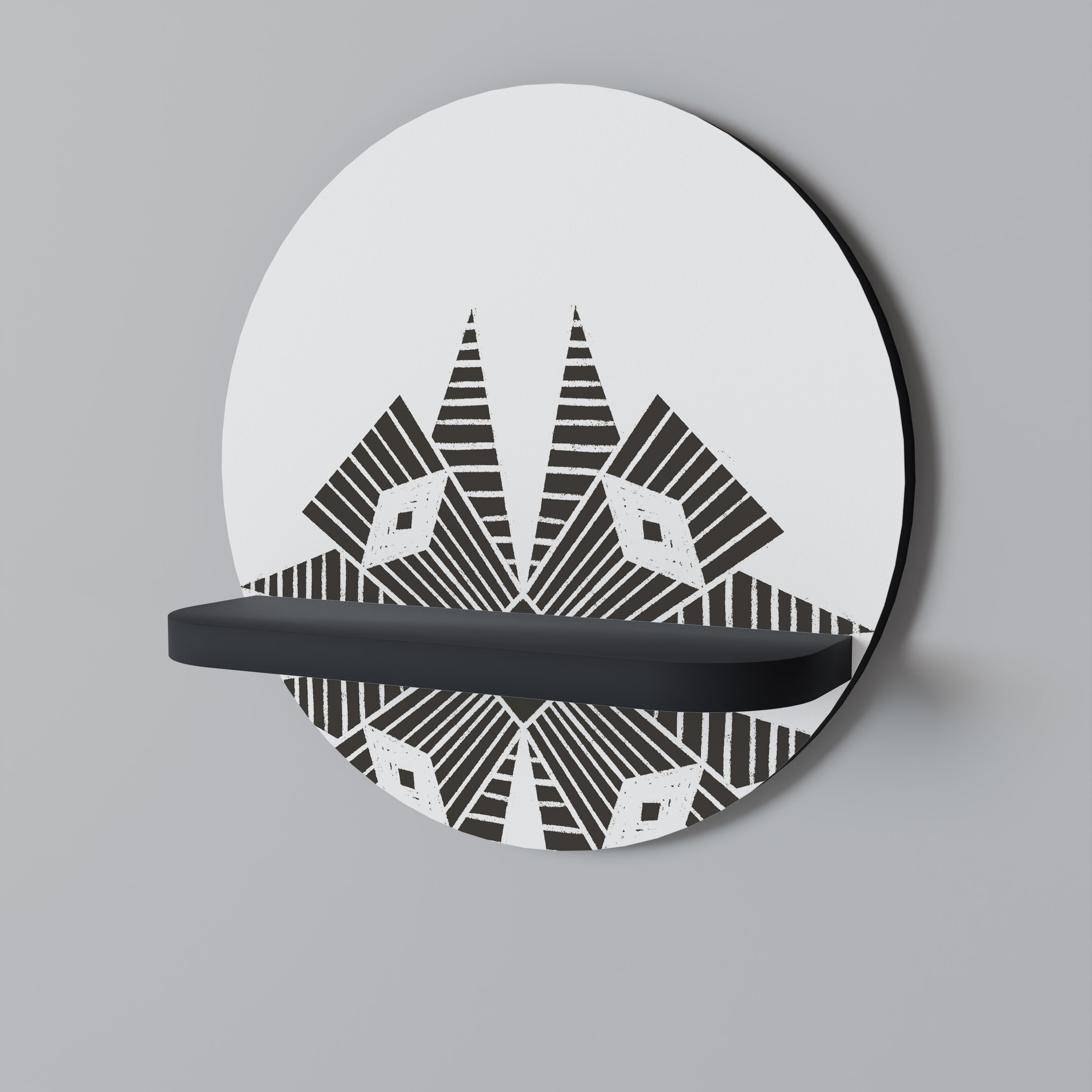 Étagère ronde MONOCHROME NEXUS en finition noire