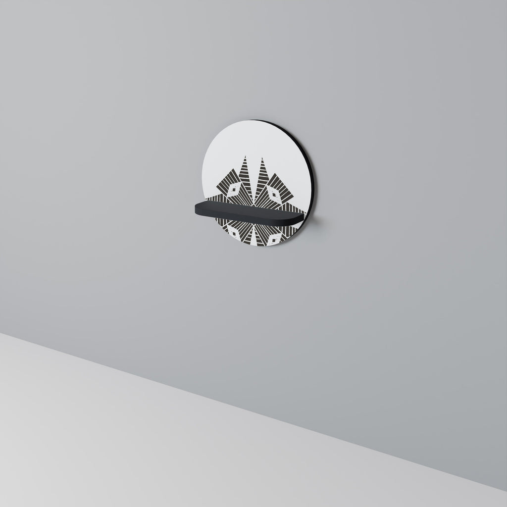 Étagère ronde MONOCHROME NEXUS en finition noire