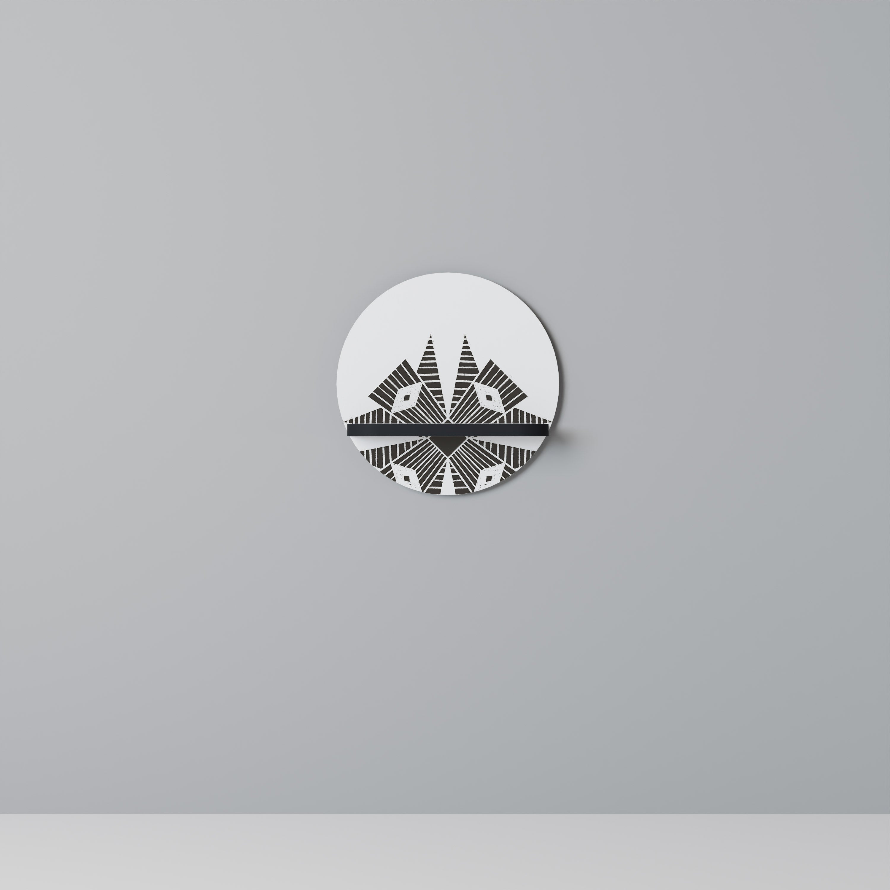 Étagère ronde MONOCHROME NEXUS en finition noire