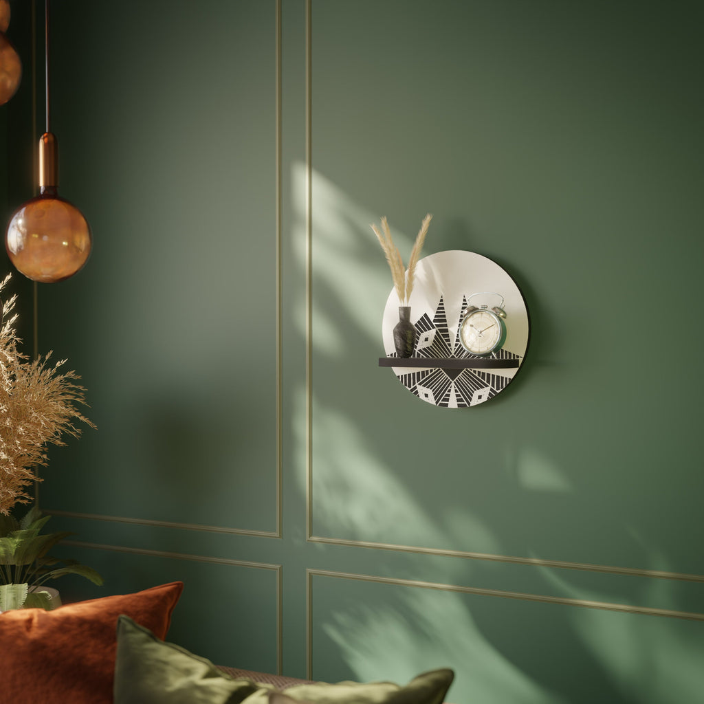 Étagère ronde MONOCHROME NEXUS en finition noire